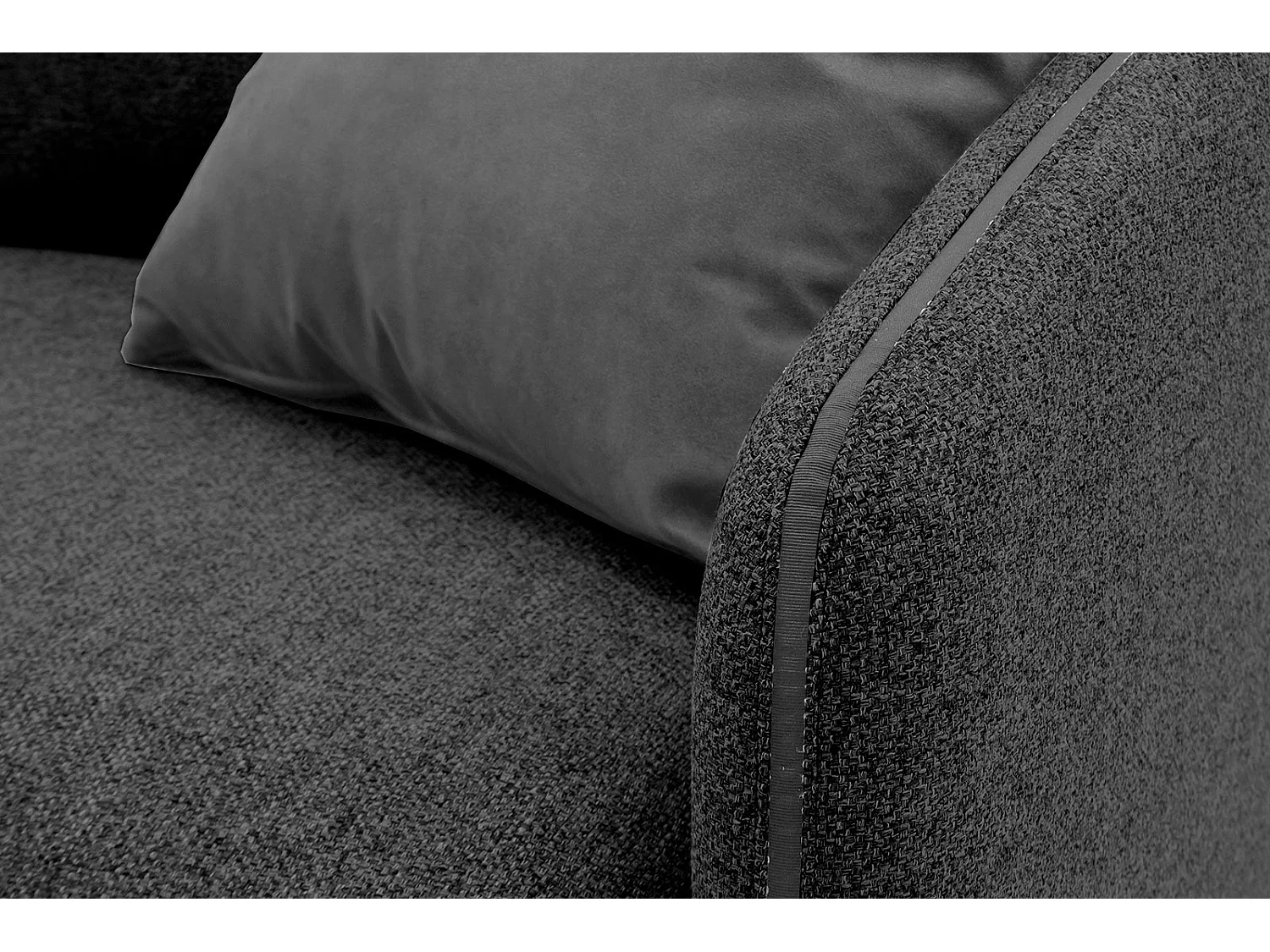 SOGEL Ecksofa 4-Sitzer links, schwarz