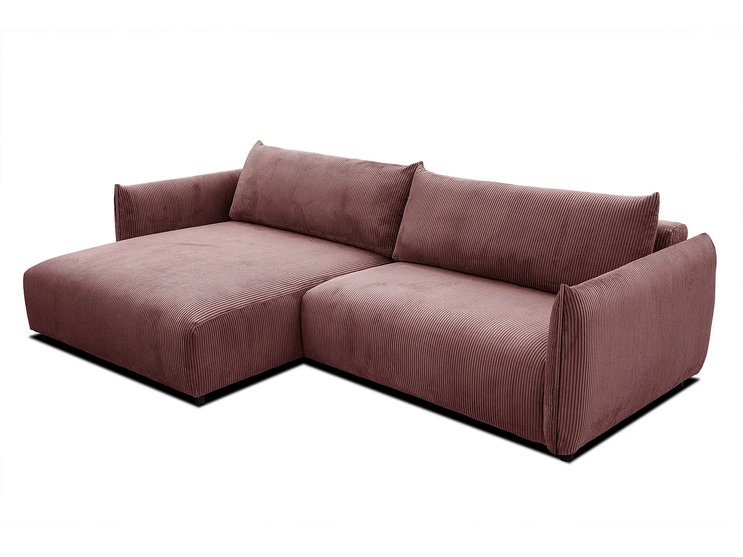 TAUER Ecksofa 5-Sitzer, altrosa