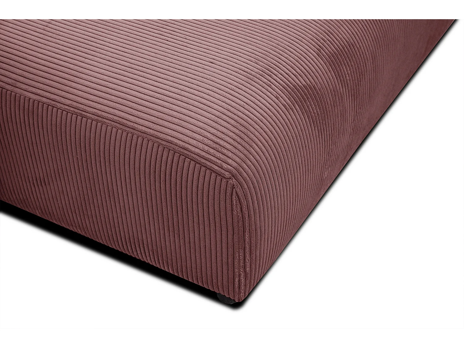 Canapé d'angle gauche 4 places tissu vieux rose - TAUER