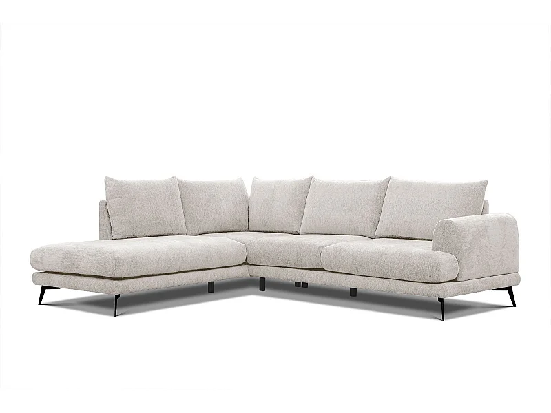 ADRIA Ecksofa 5-Sitzer links, perlweiß