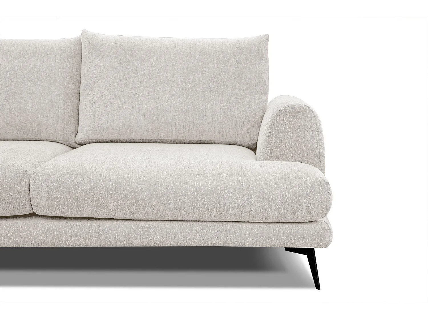 ADRIA Ecksofa 5-Sitzer links, perlweiß