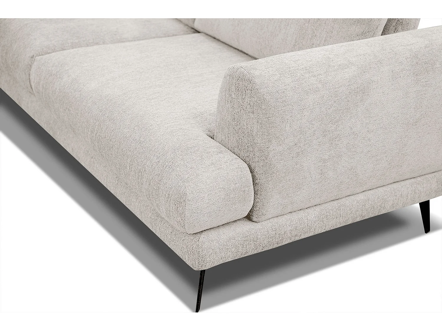 ADRIA Ecksofa 5-Sitzer links, perlweiß