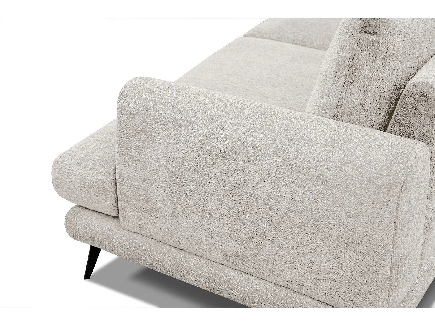 ADRIA Ecksofa 5-Sitzer links, perlweiß