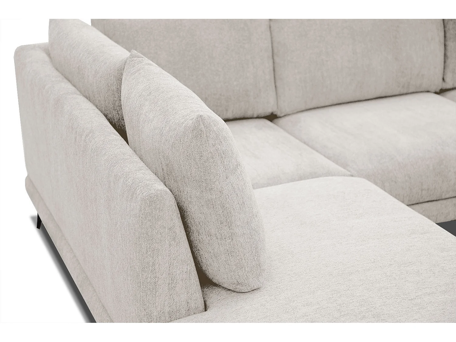 ADRIA Ecksofa 5-Sitzer links, perlweiß