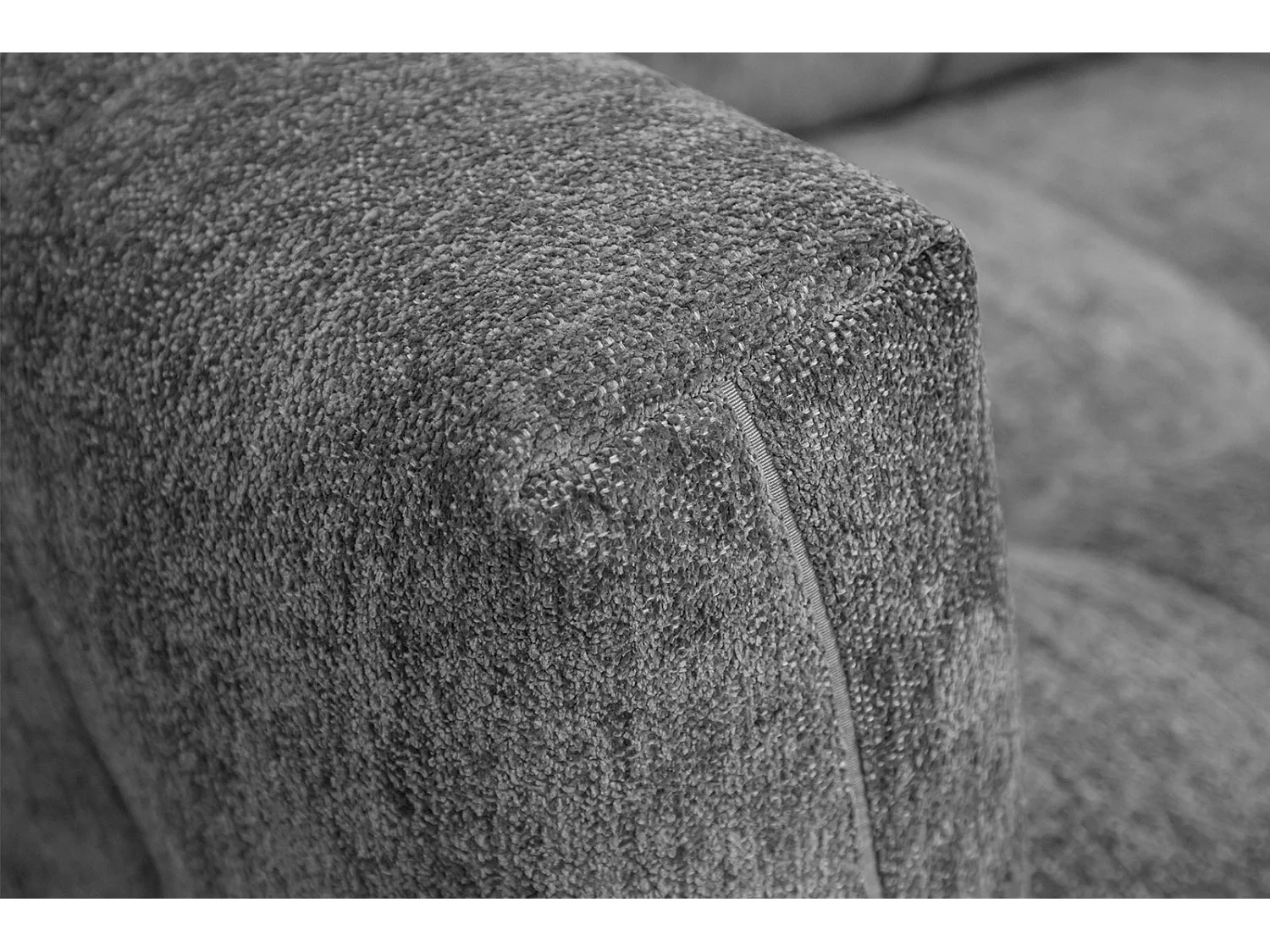 Canapé droit 2 places tissu gris - Kalmer