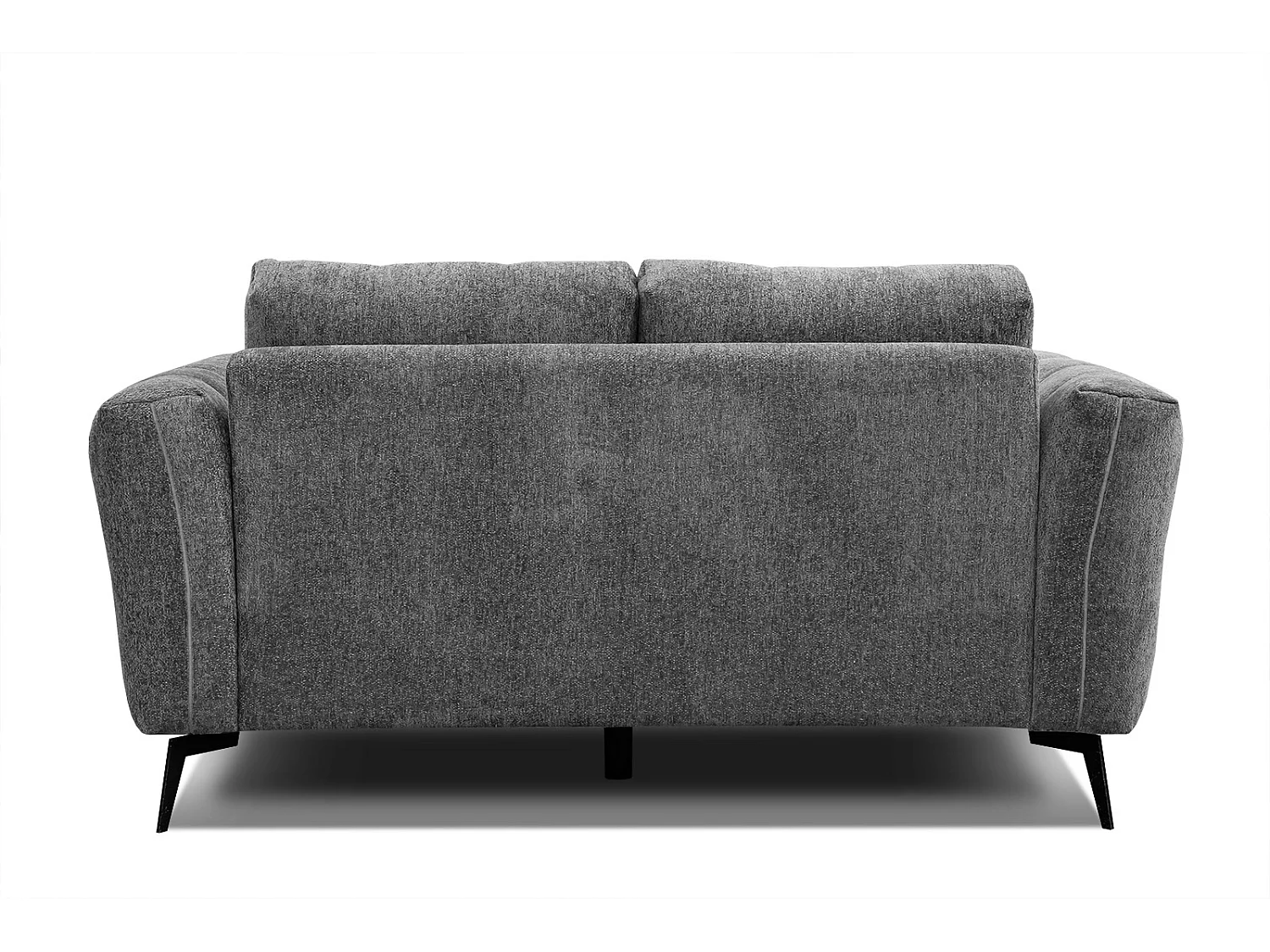 Canapé droit 2 places tissu gris - Kalmer