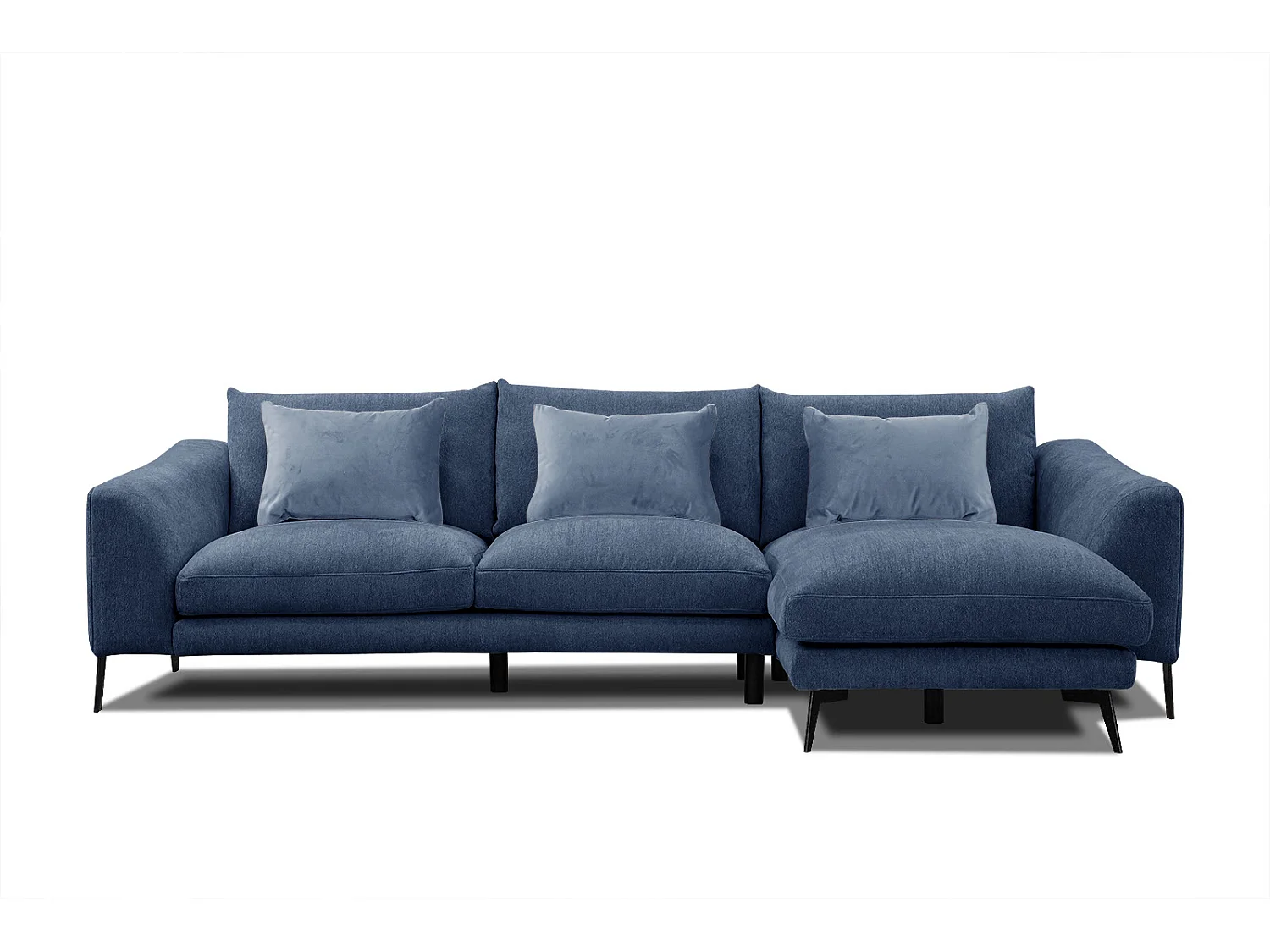 WINTER Ecksofa 4-Sitzer rechts, dunkelblau