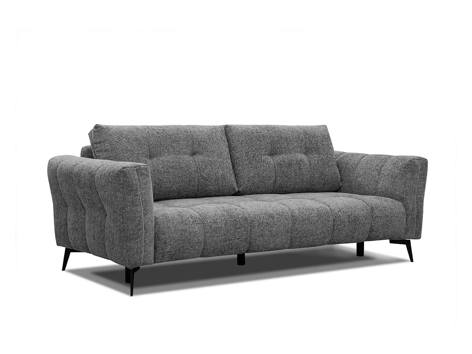 Canapé droit 3 places XXL tissu graphite