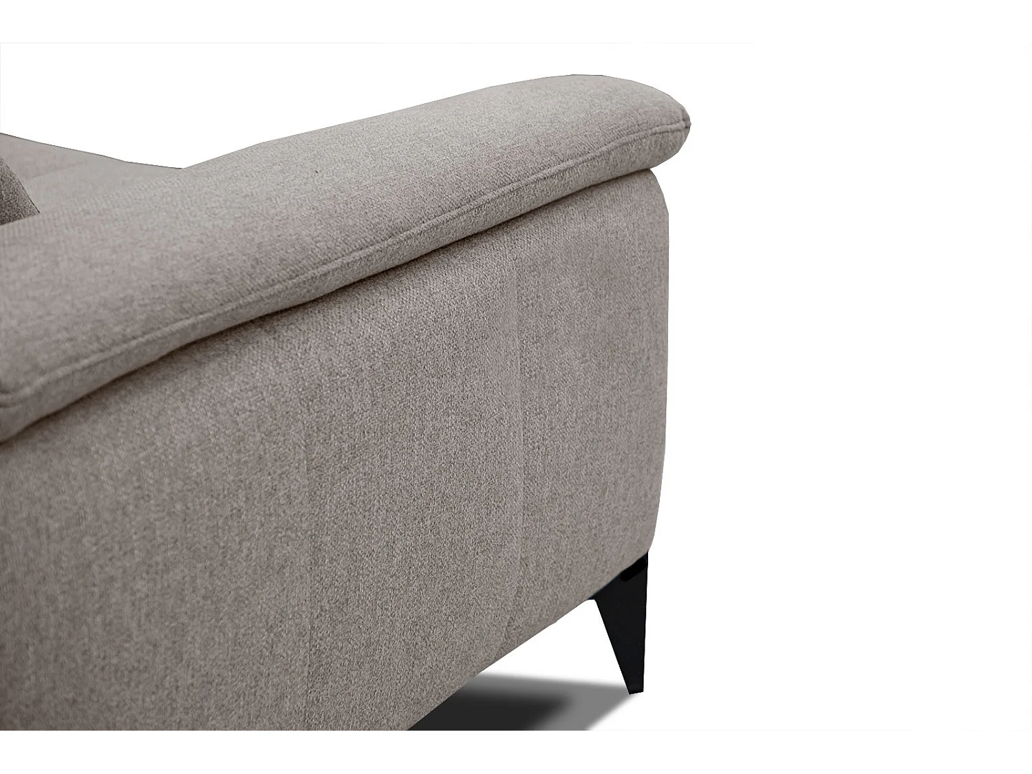 Canapé XXL droit 3 places tissu taupe MATERA