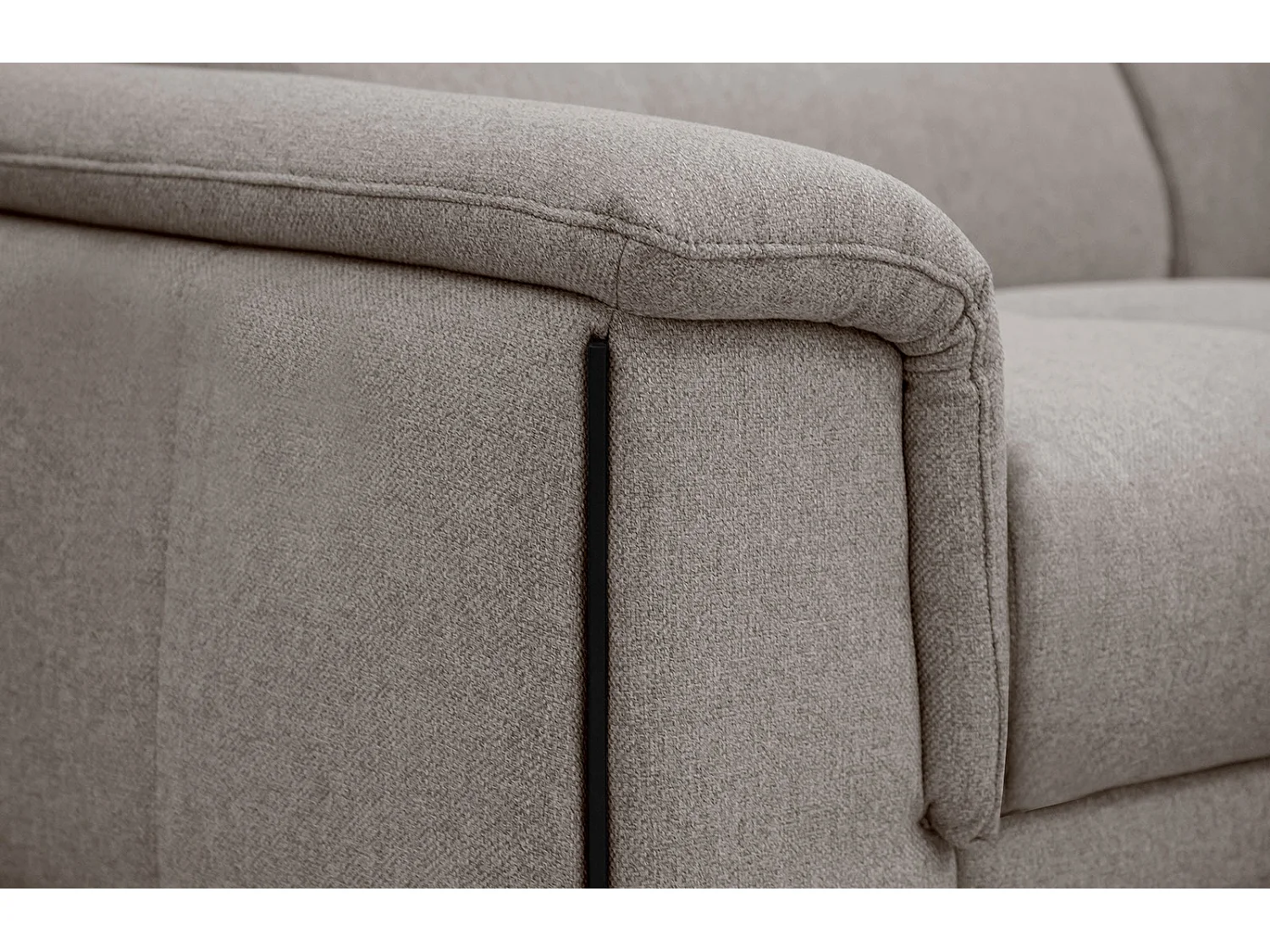 Canapé XXL droit 3 places tissu taupe MATERA