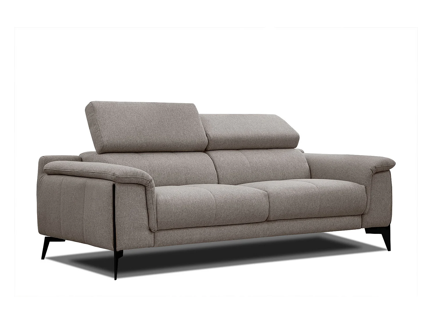 Canapé XXL droit 3 places tissu taupe MATERA