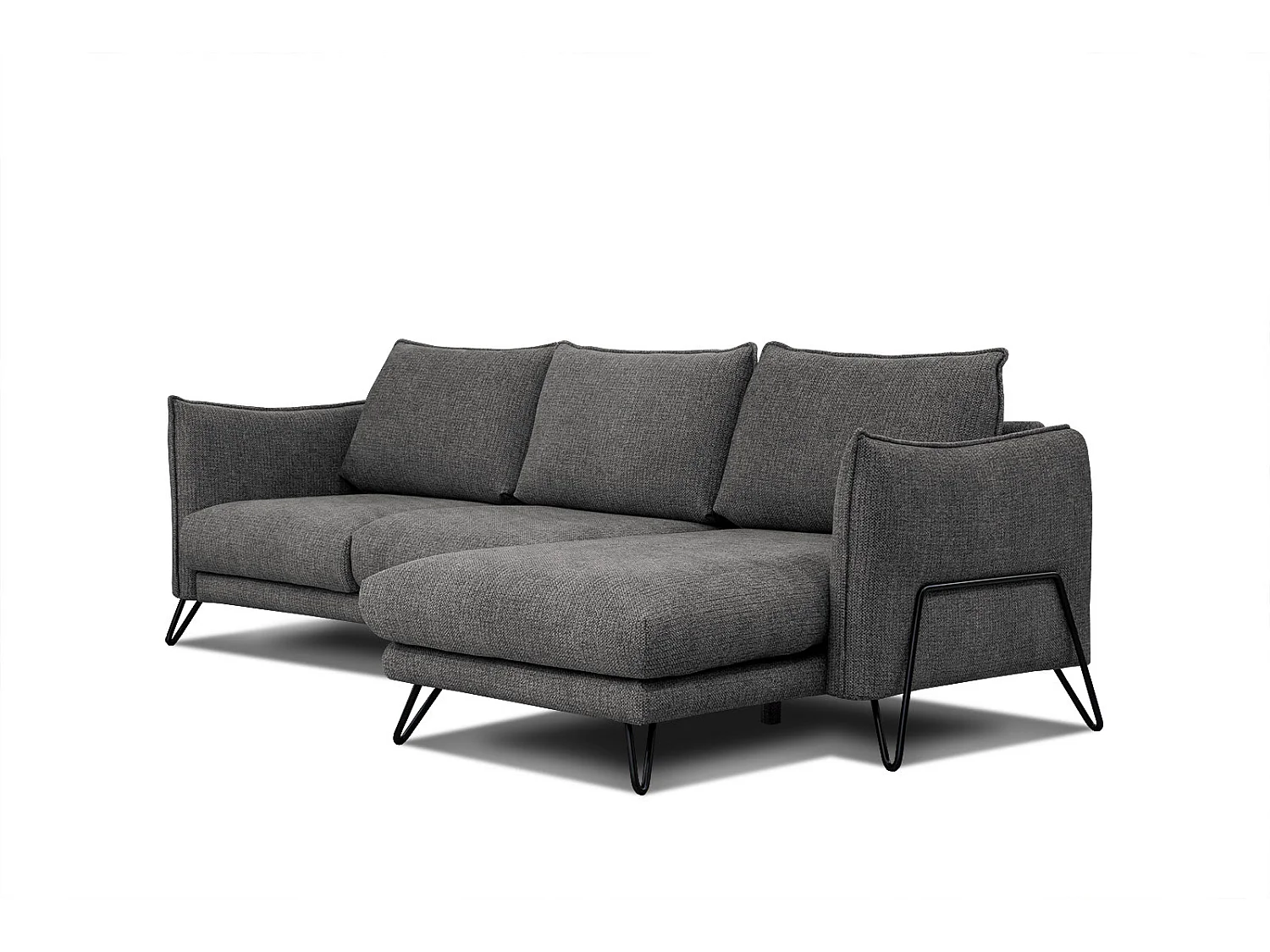 HOSTEN Ecksofa 4-Sitzer rechts, anthrazit