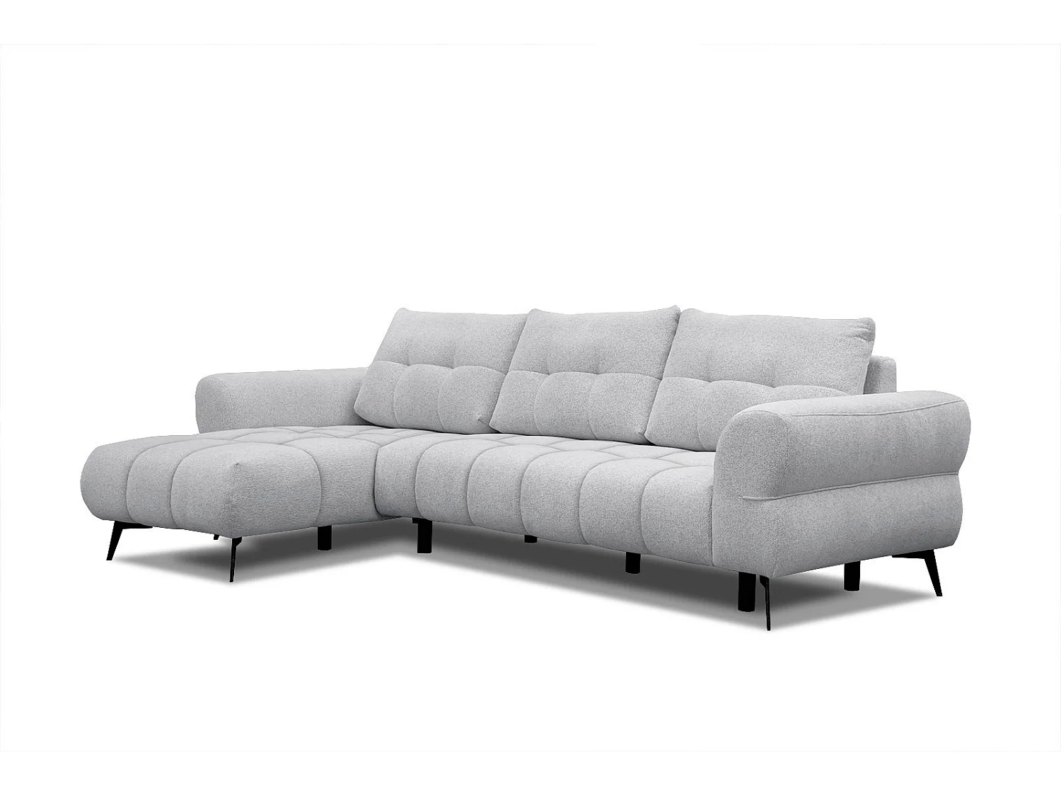 SALVINI Ecksofa 4-Sitzer links, hellgrau