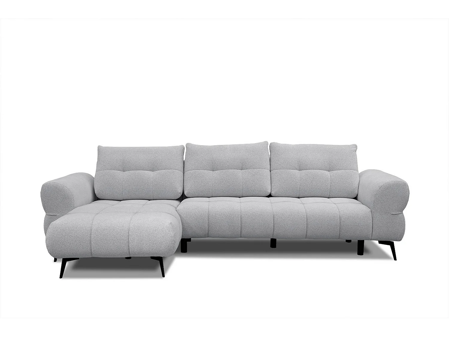 SALVINI Ecksofa 4-Sitzer links, hellgrau