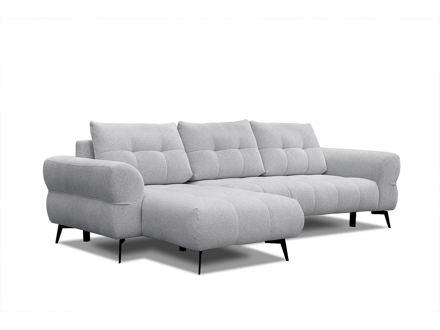 SALVINI Ecksofa 4-Sitzer links, hellgrau