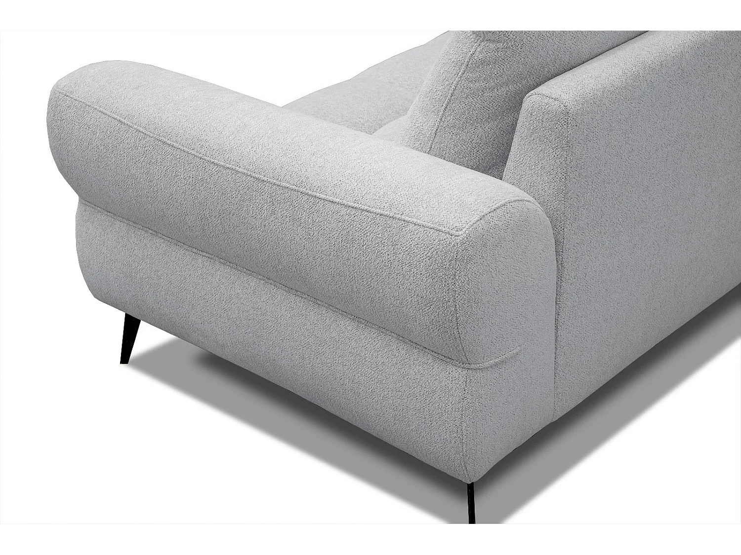 SALVINI Ecksofa 4-Sitzer links, hellgrau