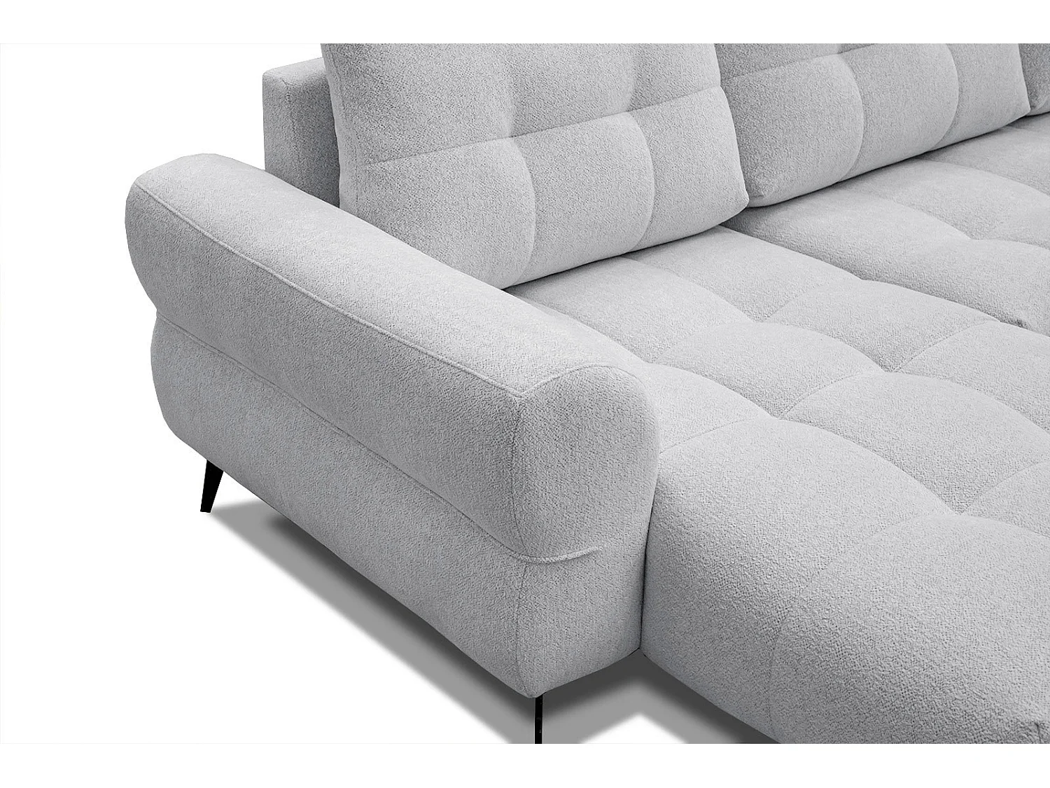 SALVINI Ecksofa 4-Sitzer links, hellgrau