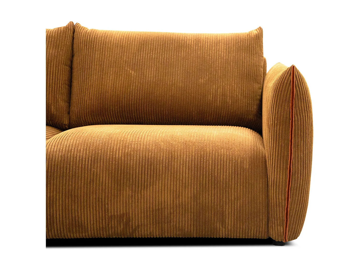 TAUER Ecksofa 5-Sitzer links, safran