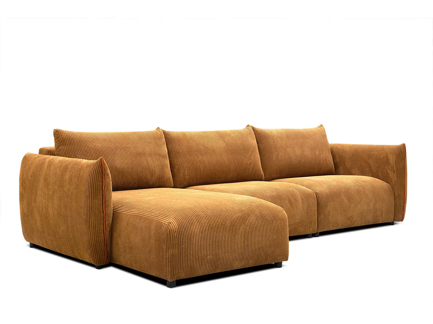 TAUER Ecksofa 5-Sitzer links, safran