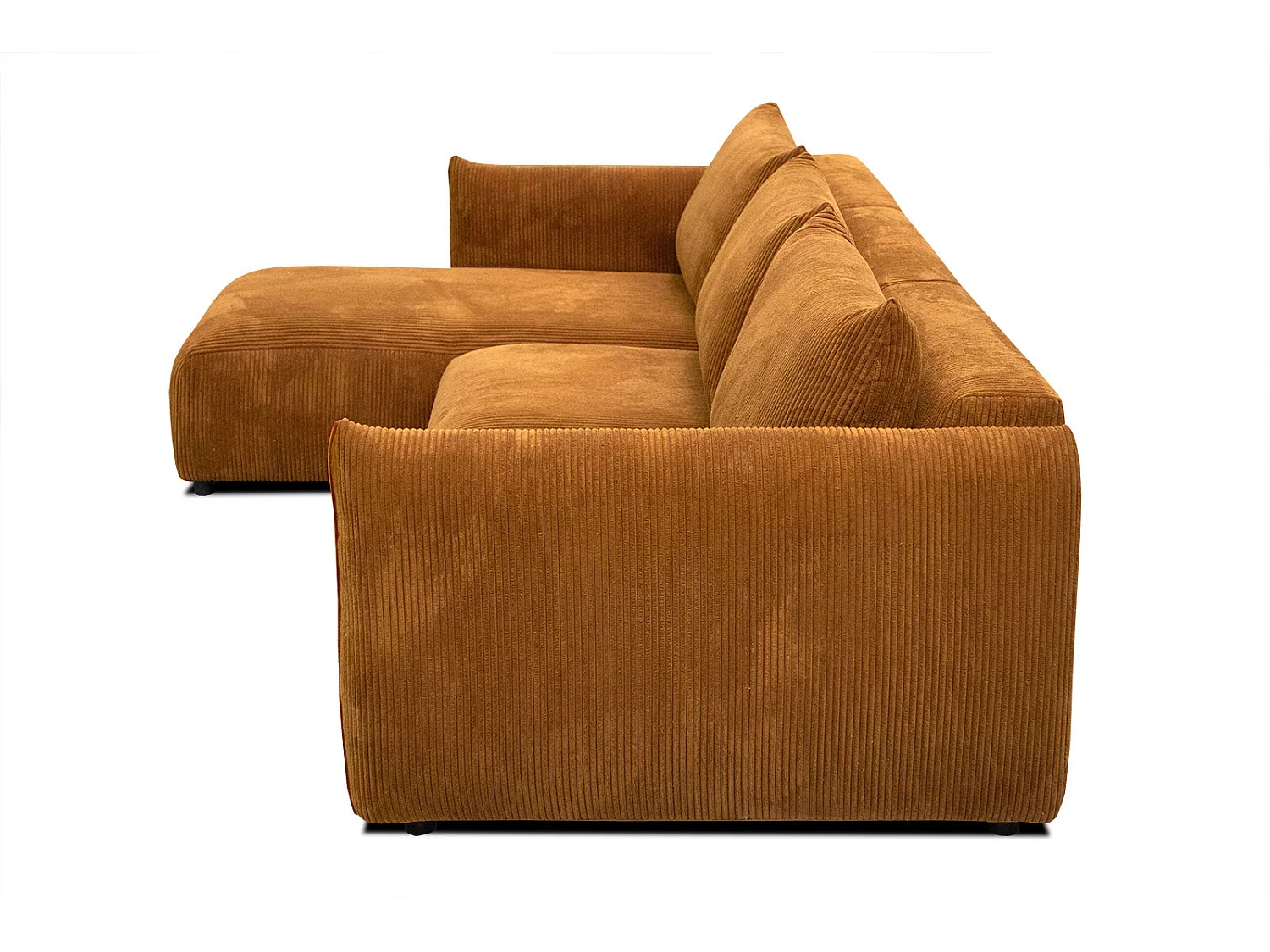 TAUER Ecksofa 5-Sitzer links, safran