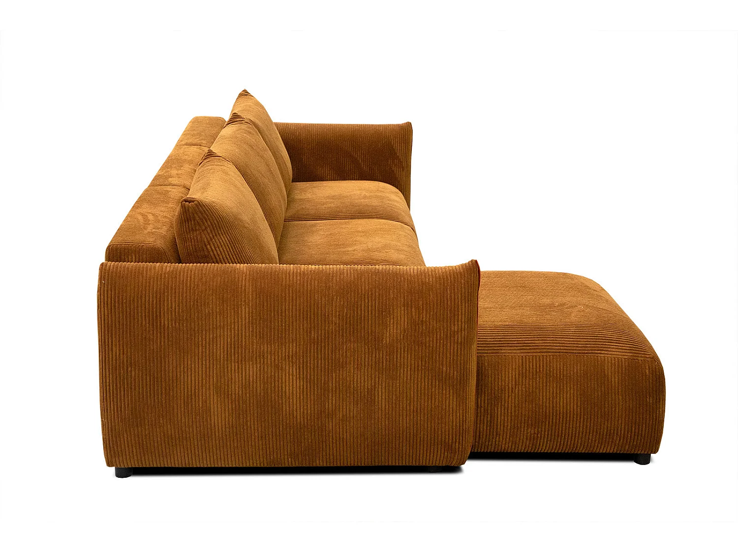 TAUER Ecksofa 5-Sitzer links, safran
