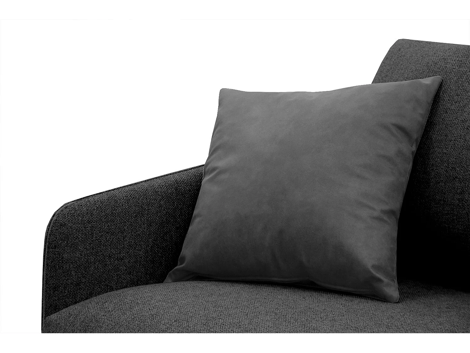 SOGEL Ecksofa 4-Sitzer rechts, schwarz