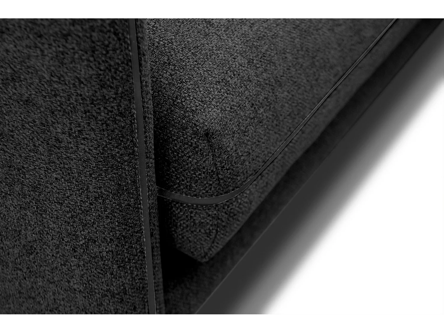 SOGEL Ecksofa 4-Sitzer rechts, schwarz