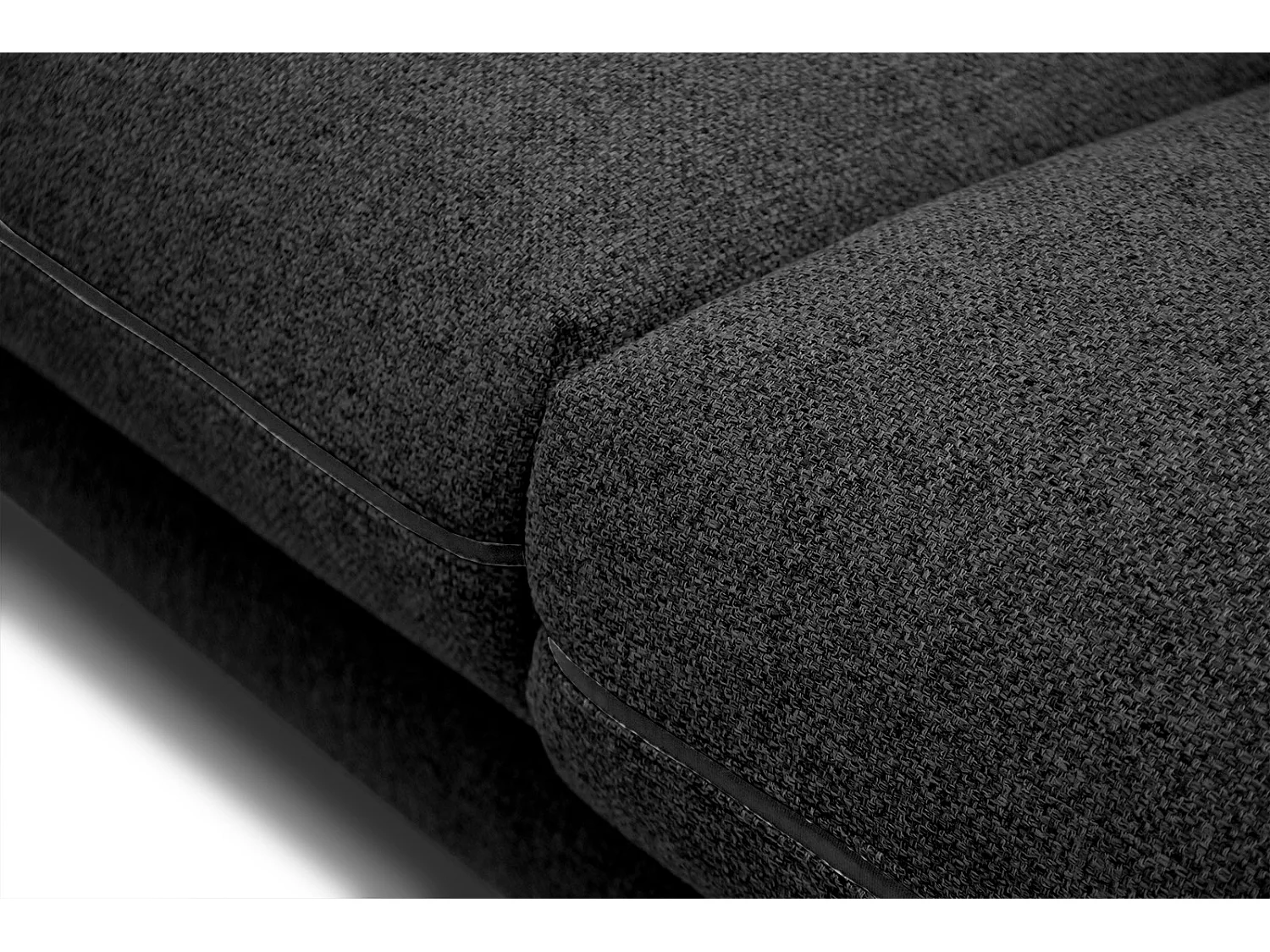 SOGEL Ecksofa 4-Sitzer rechts, schwarz