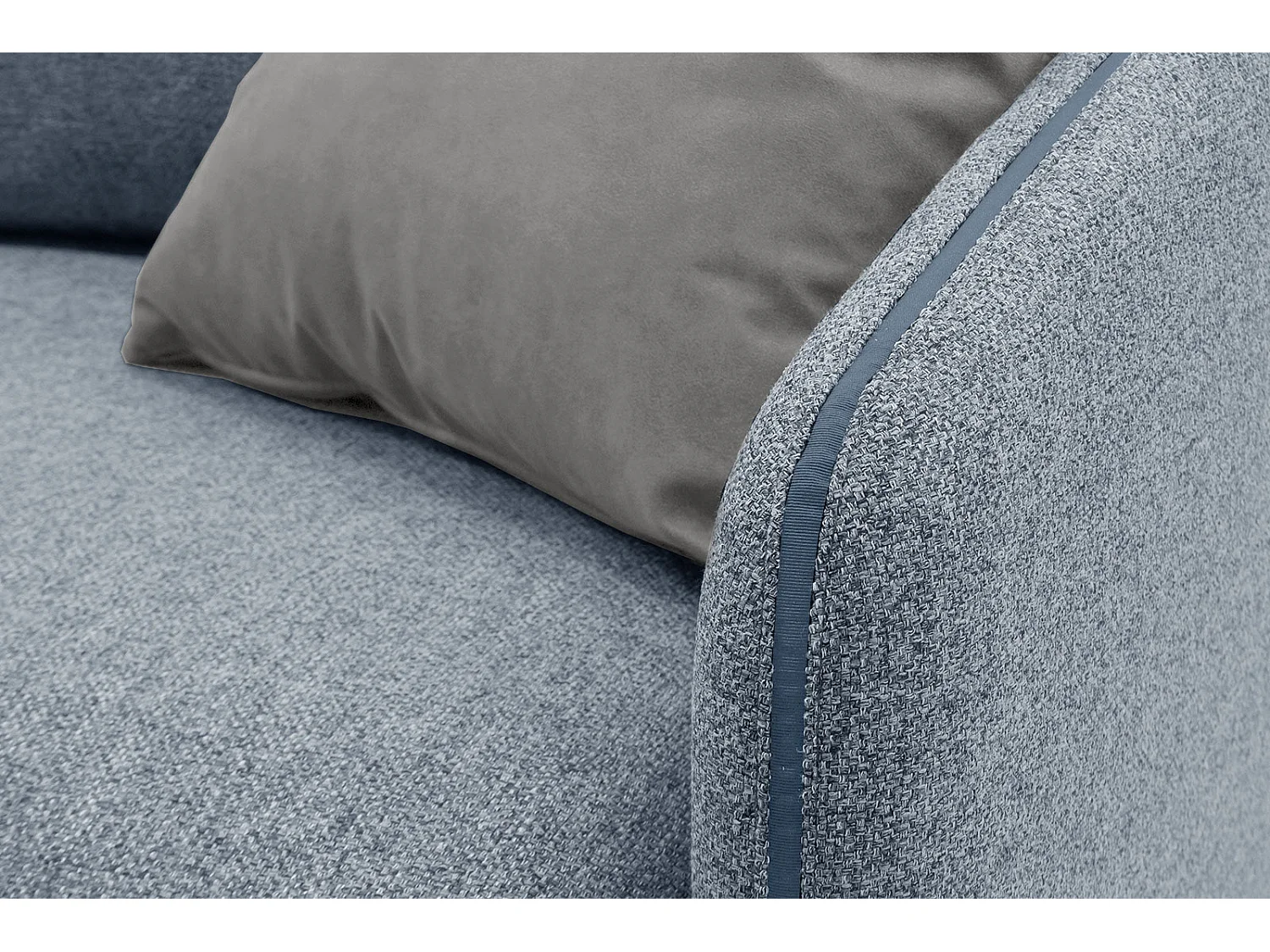 SOGEL Ecksofa 4-Sitzer links, hellblau