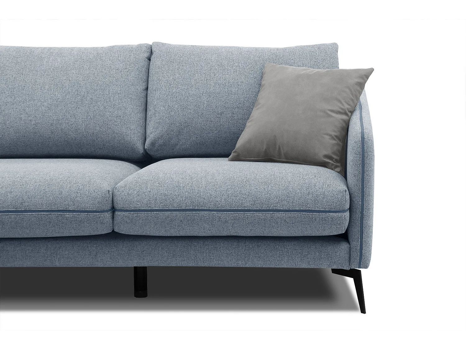 SOGEL Ecksofa 4-Sitzer links, hellblau