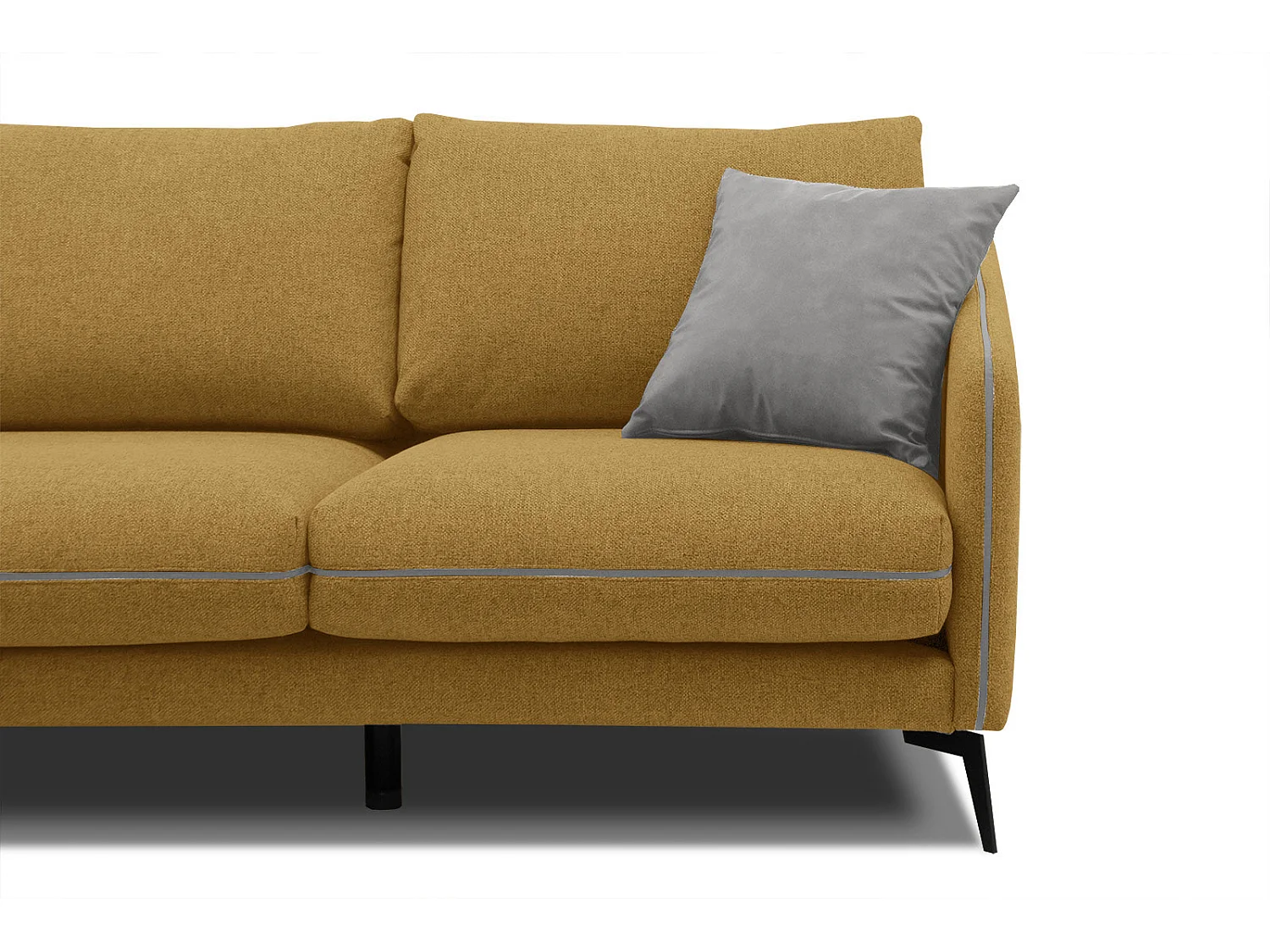 SOGEL Ecksofa 4-Sitzer links, senfgelb