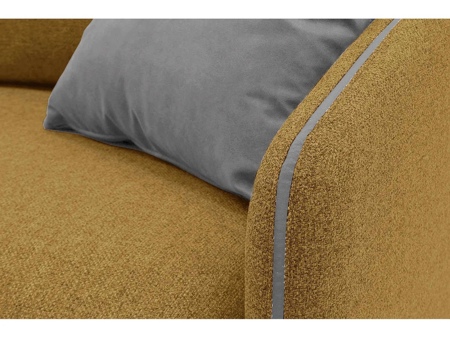 SOGEL Ecksofa 4-Sitzer links, senfgelb