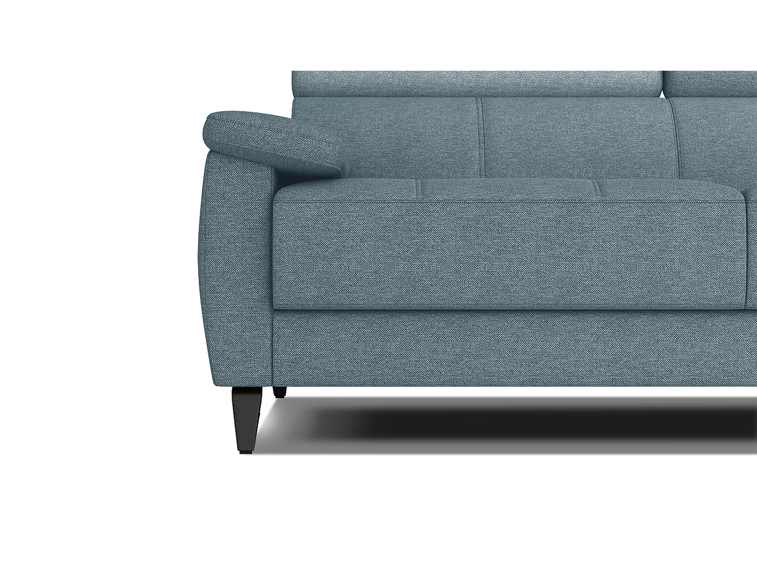 TAUNUS Ecksofa 4-Sitzer rechts mit verstellbare Kopfstützen, hellblau