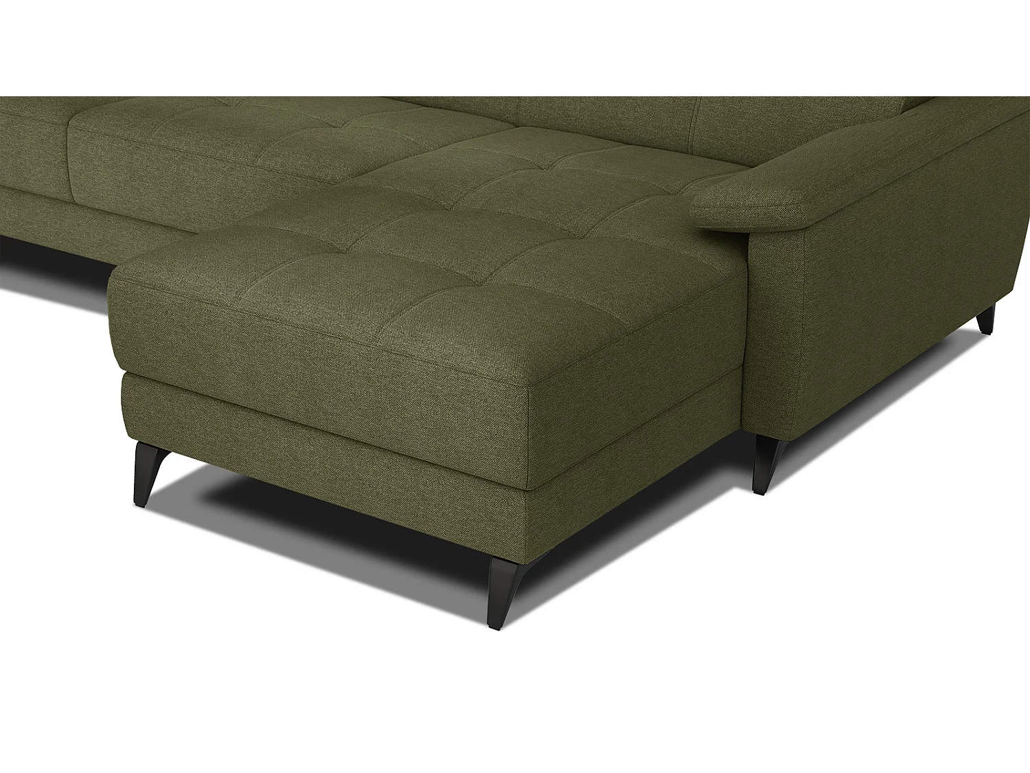 TAUNUS Ecksofa 4-Sitzer rechts mit verstellbare Kopfstützen, grün