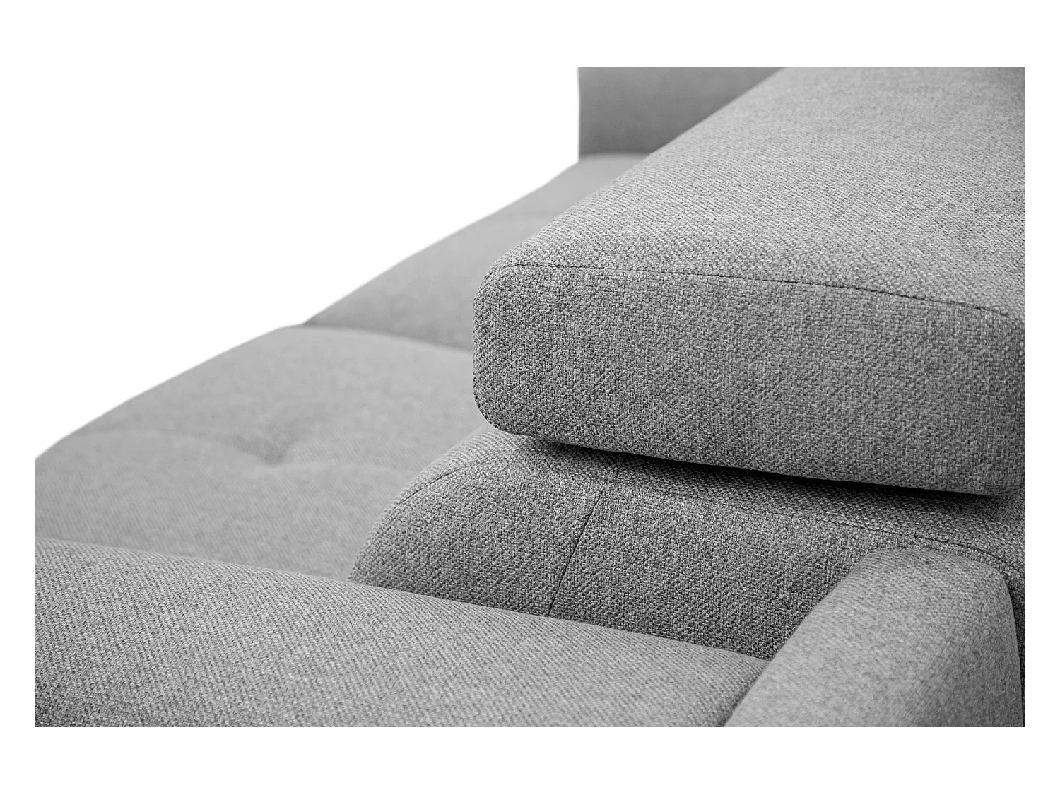 Canapé XXL droit 3 places tissu gris MATERA