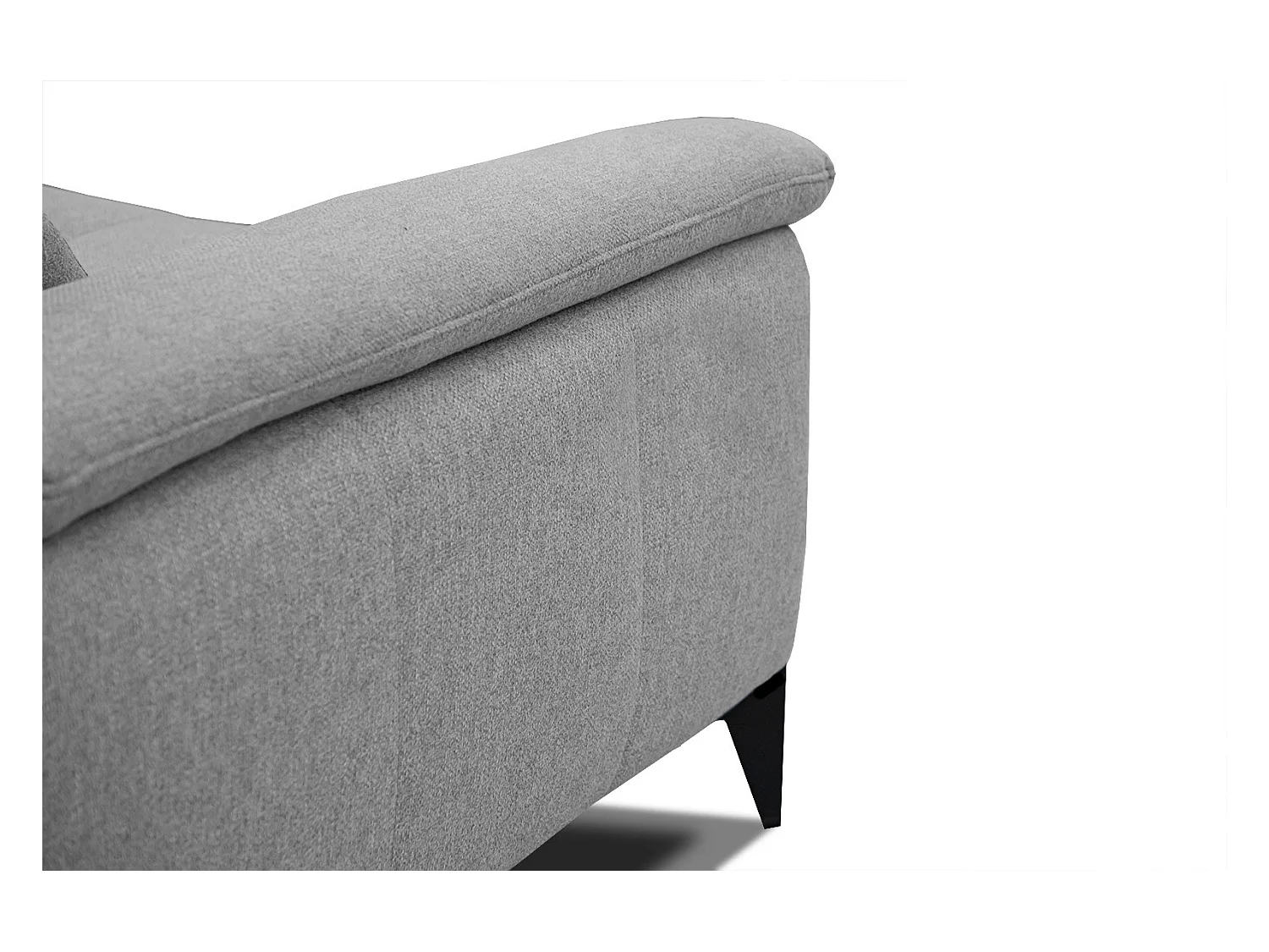 Canapé XXL droit 3 places tissu gris MATERA