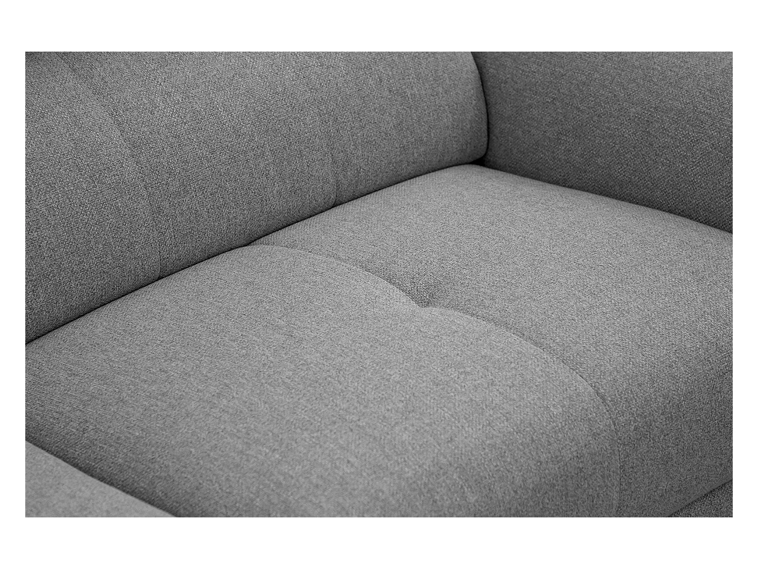 Canapé XXL droit 3 places tissu gris MATERA