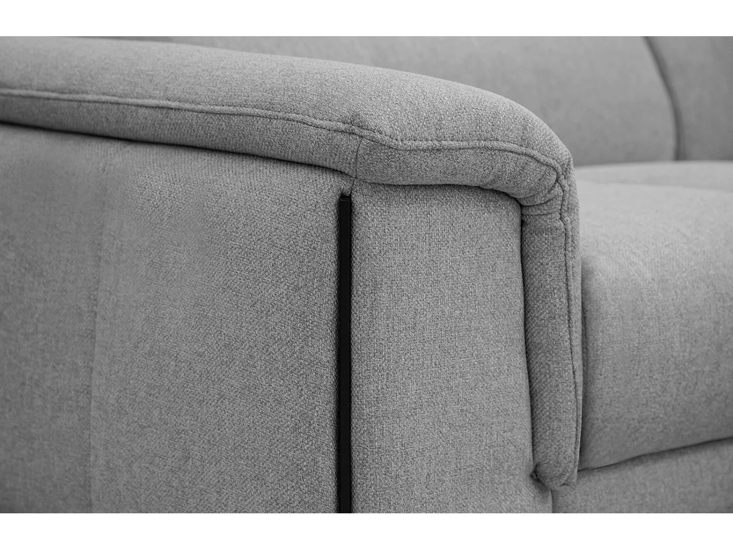 MATERA Sofa 3-Sitzer mit verstellbare Kopfstützen, grau