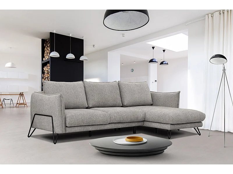 HOSTEN Ecksofa 4-Sitzer rechts, greige