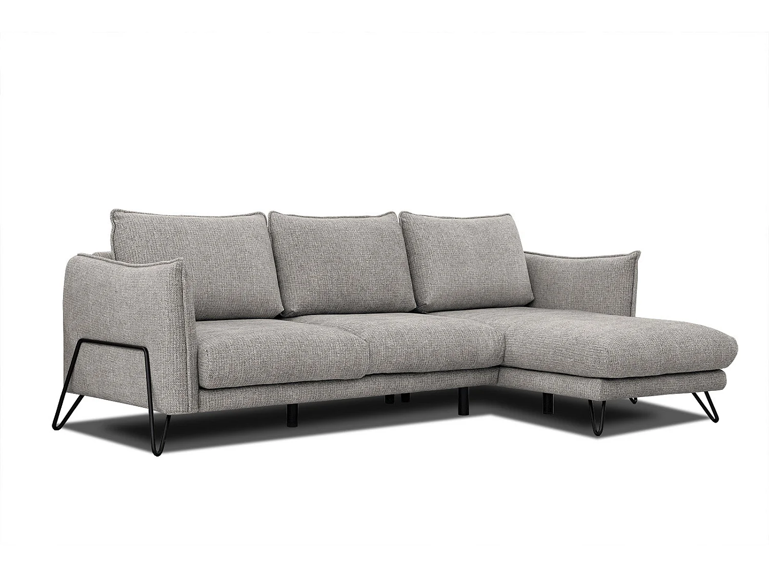 HOSTEN Ecksofa 4-Sitzer rechts, greige