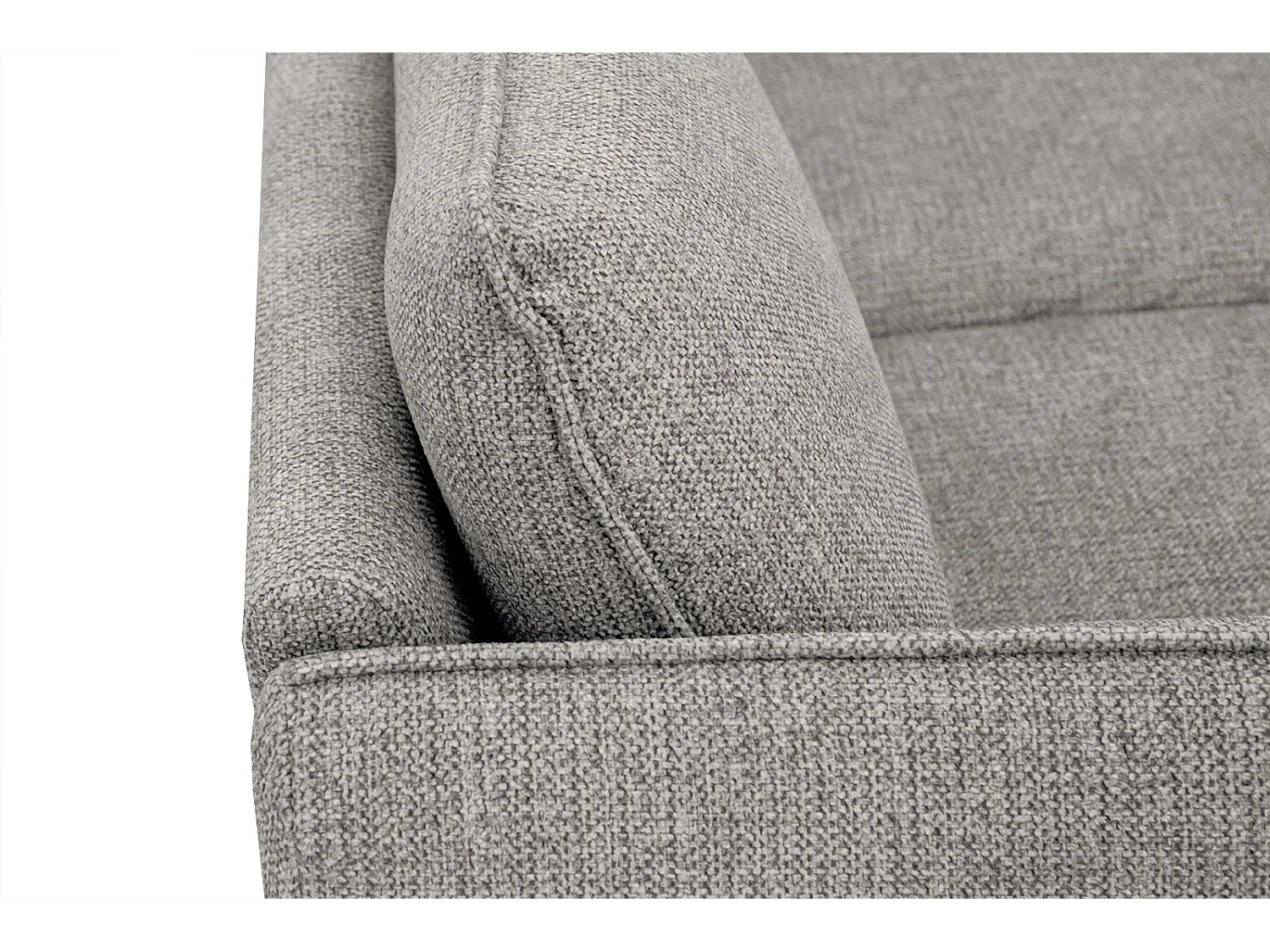 Canapé d'angle droit 4 places tissu taupe HOSTEN