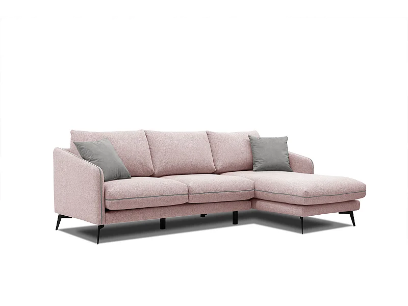 SOGEL Ecksofa 4-Sitzer rechts, rosé