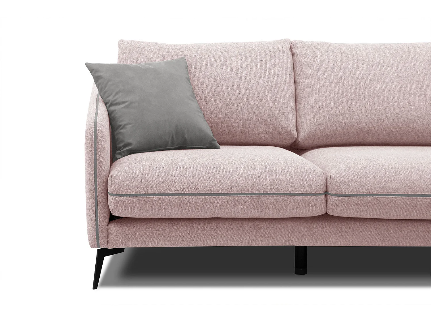 SOGEL Ecksofa 4-Sitzer rechts, rosé