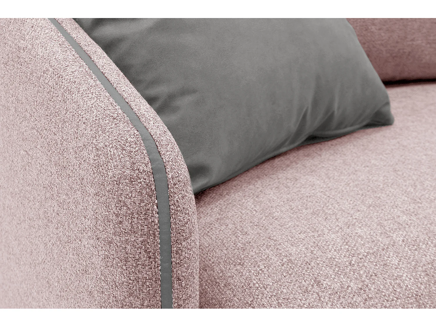 SOGEL Ecksofa 4-Sitzer rechts, rosé