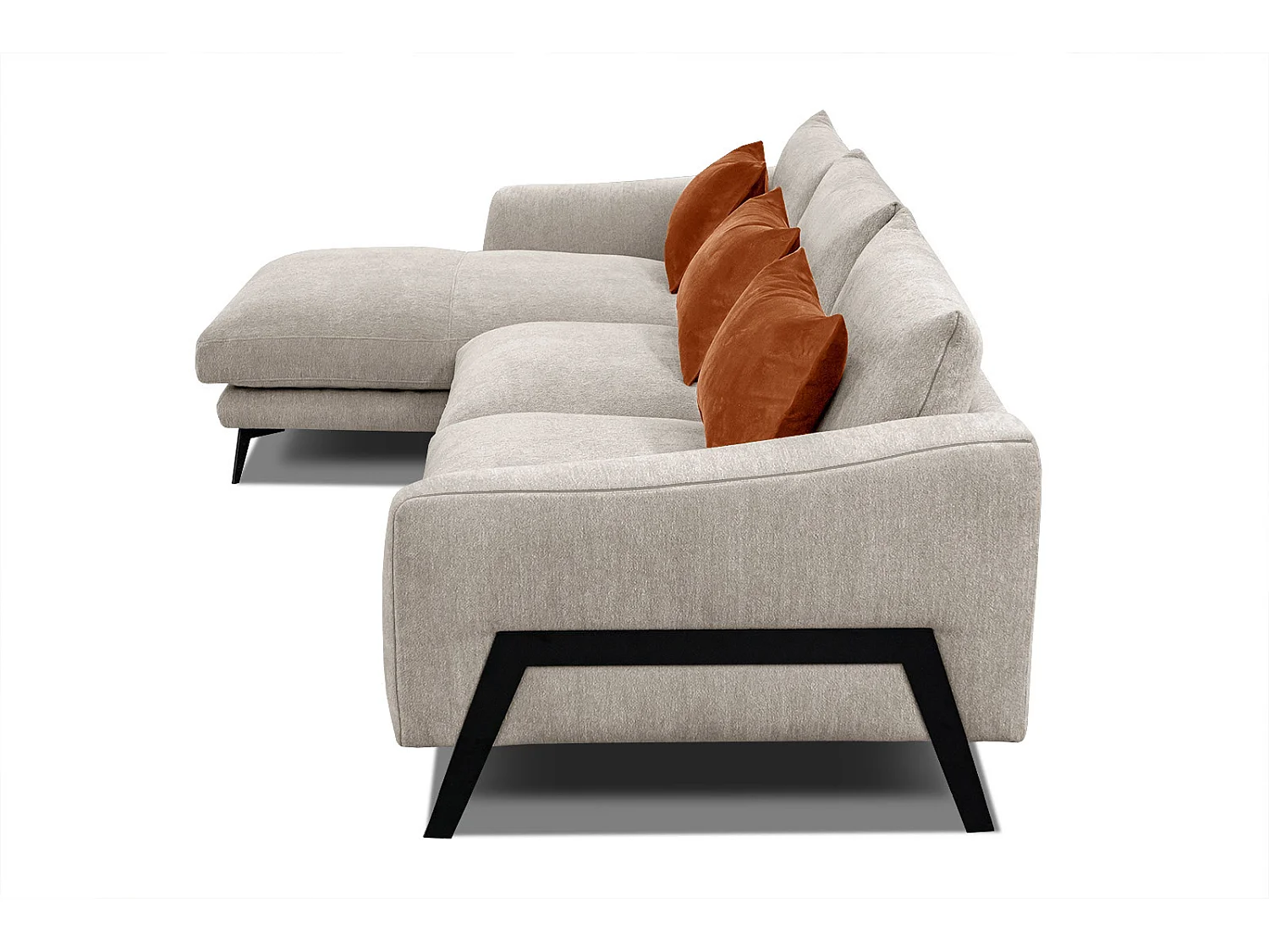 WINTER Ecksofa 4-Sitzer links, ecru