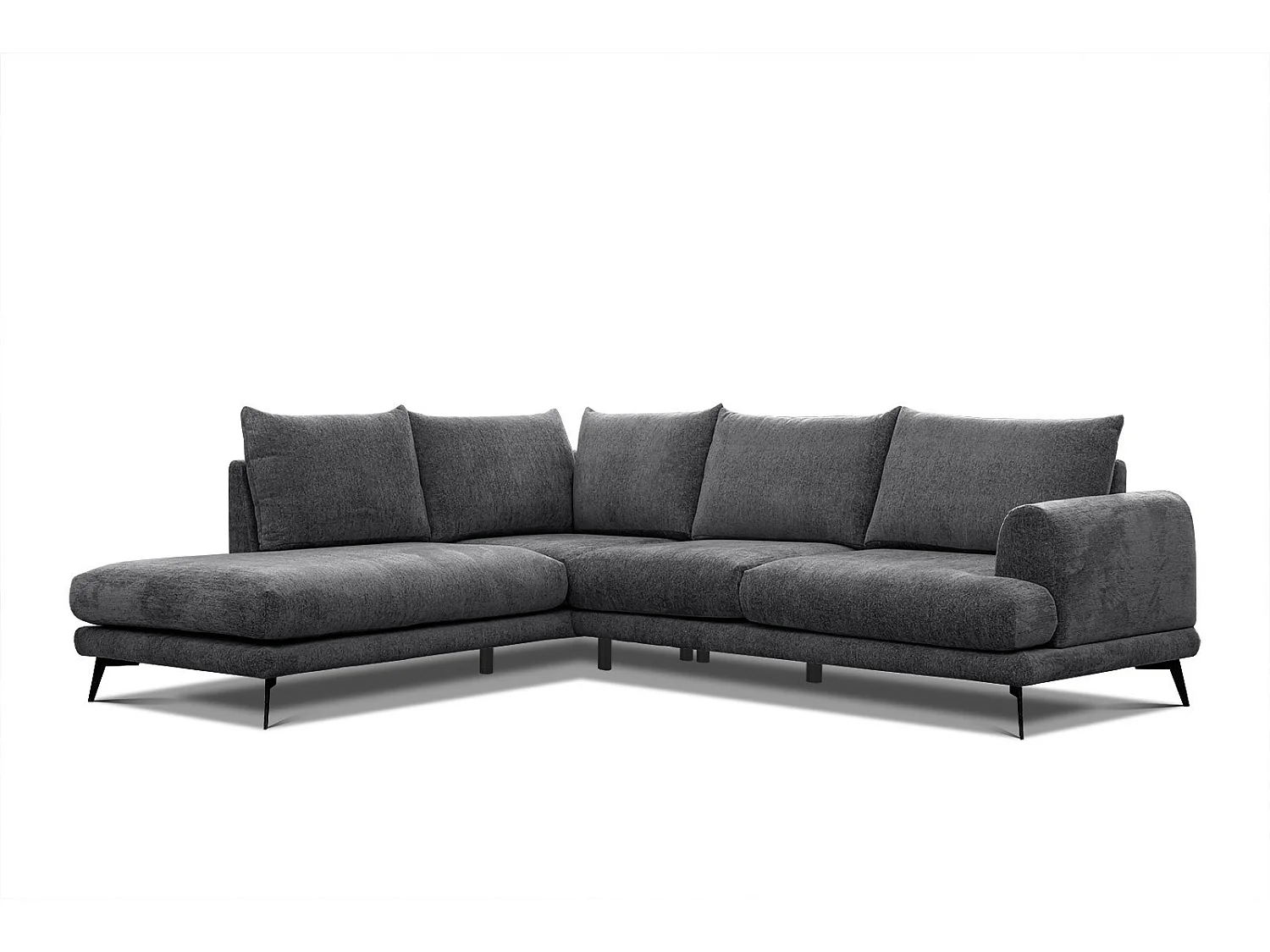 ADRIA Ecksofa 5-Sitzer links, graphit
