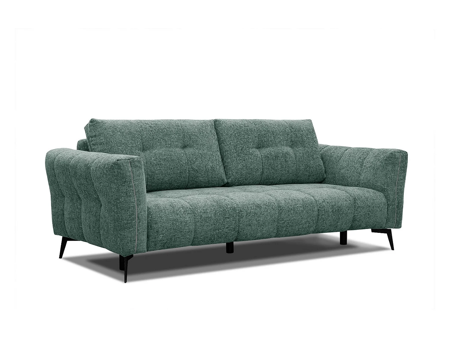 Canapé droit 3 places XXL tissu vert