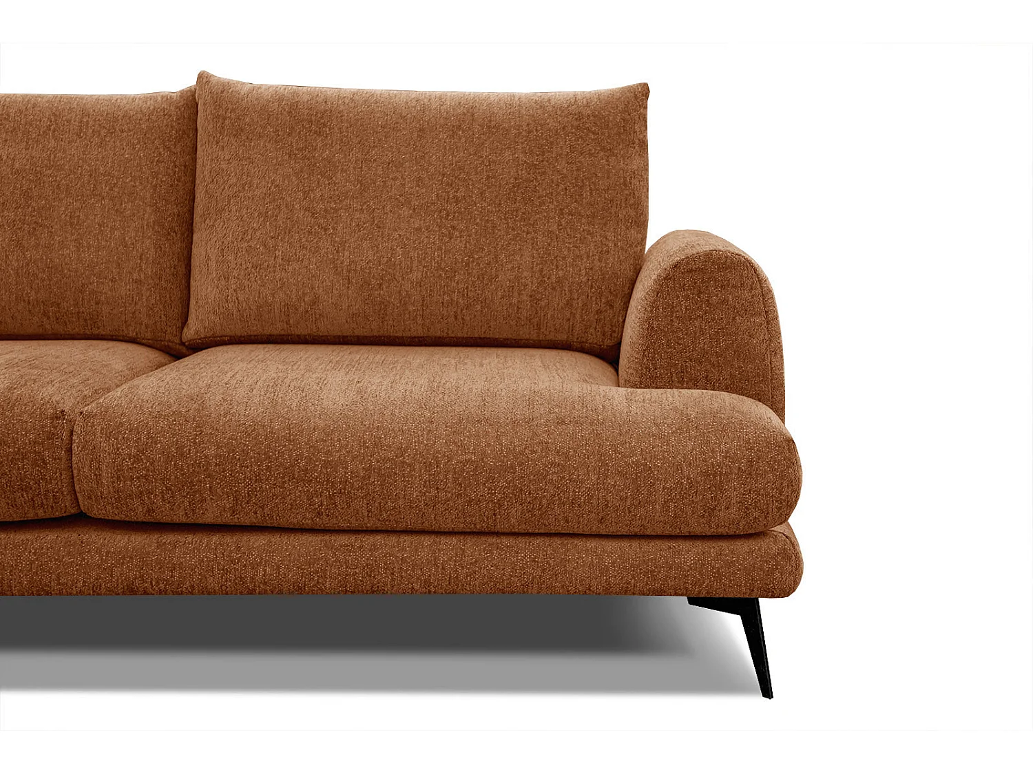 ADRIA Ecksofa 5-Sitzer links, dunkelorange