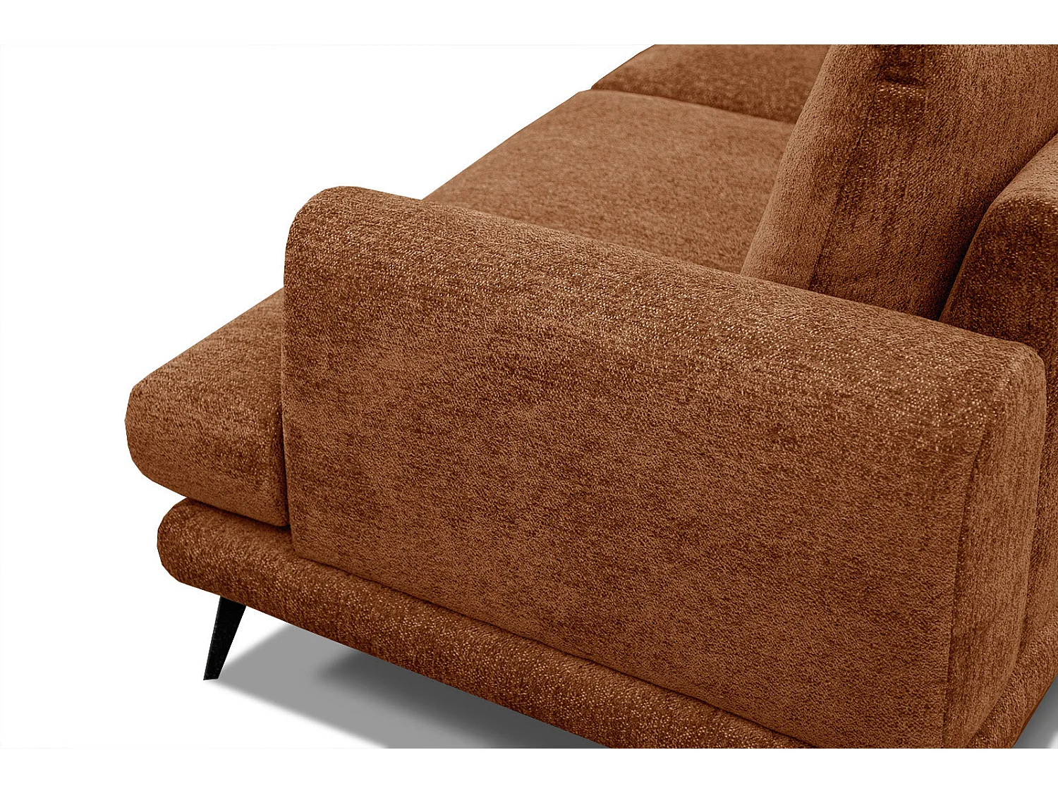 ADRIA Ecksofa 5-Sitzer links, dunkelorange