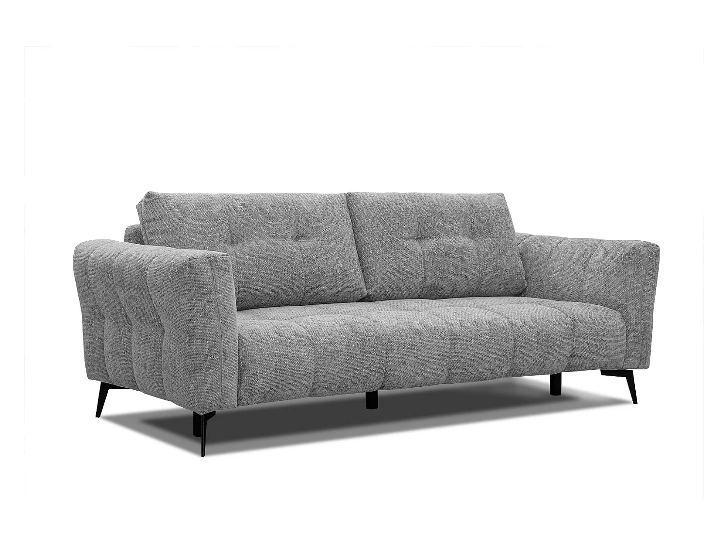 Canapé droit 3 places XXL tissu gris
